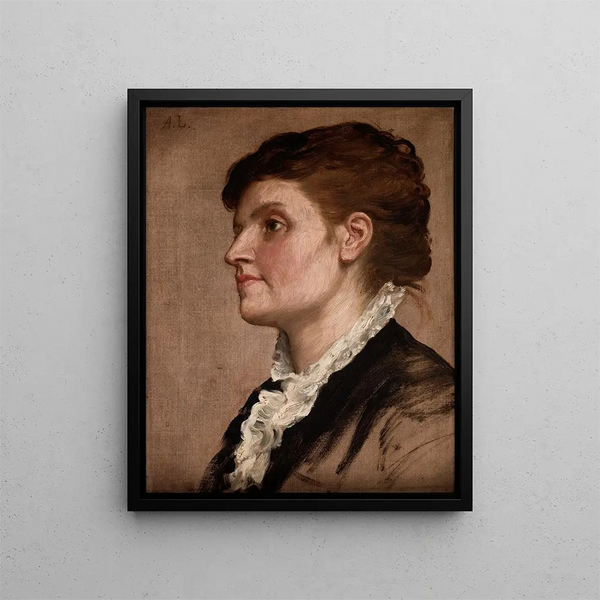 Portret kobiety - Alphonse Legros — oprawiony obraz na ścianie