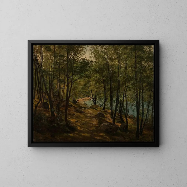 La forêt des loups Mandal - Amaldus Nielsen — oprawiony obraz na ścianie