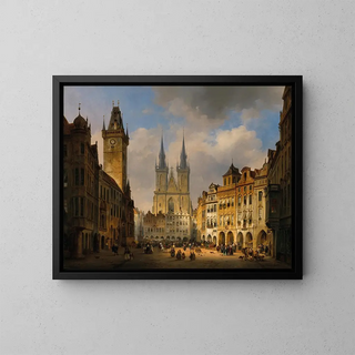 Ambros Ivo Vermeersch - Prague the Old Market with the Church of Our Lady Teyn Churchin the Distance.webp