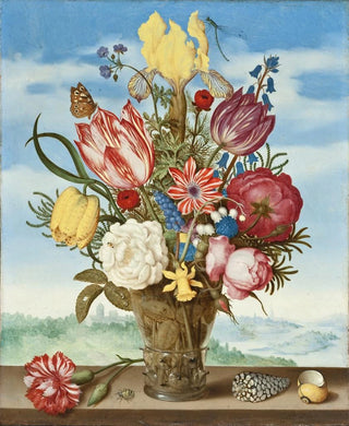 Ambrosius Bosschaert the Elder - Bouquet of Flowers on a Ledge.webp