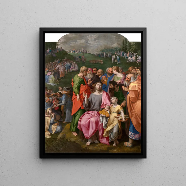 La multiplication des pains et des poissons - Ambrosius Francken I. — oprawiony obraz na ścianie