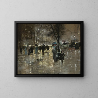 Boulevard de la Bonne Nouvelle w Paryżu - Amédée Julien Marcel Clément — oprawiony obraz na ścianie