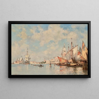 Amde Rosier - Boats in front of St Marks Square St Maria della Salute beyond.webp