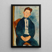 Chłopiec w pasiastym swetrze - Amedeo Modigliani — oprawiony obraz na ścianie
