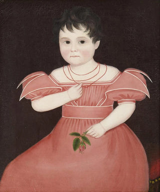 Dziewczyna w różu - Ammi Phillips — widok dzieła