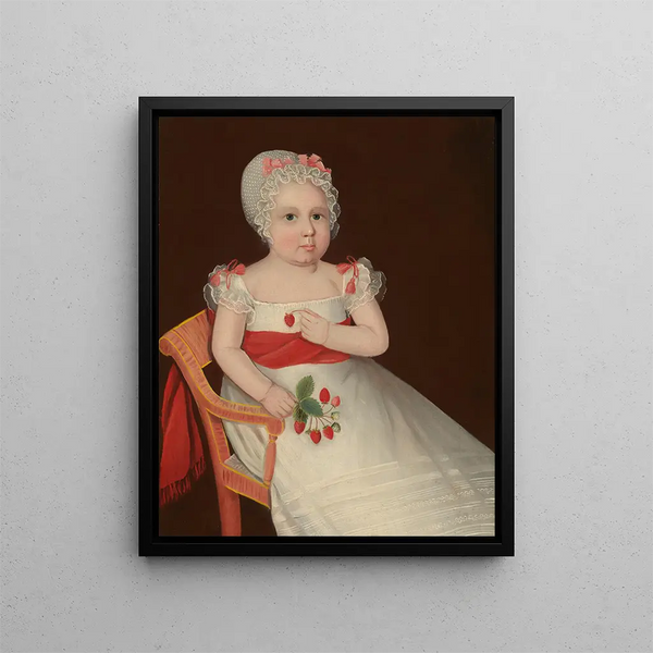 La fille aux fraises - Ammi Phillips — oprawiony obraz na ścianie
