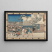 Wyzwanie dla strażników - Andō Hiroshige — oprawiony obraz na ścianie