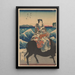 Reprodukcja obrazu Wyspa Enoshima, scena na byku z falami - Andō Hiroshige