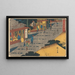 Fujikawa - Andō Hiroshige — oprawiony obraz na ścianie