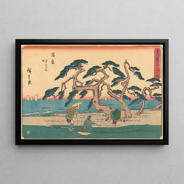 Hamamatsu - Andō Hiroshige — oprawiony obraz na ścianie
