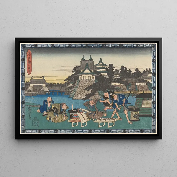 Zaproszenie do hara-kiri - Andō Hiroshige — oprawiony obraz na ścianie
