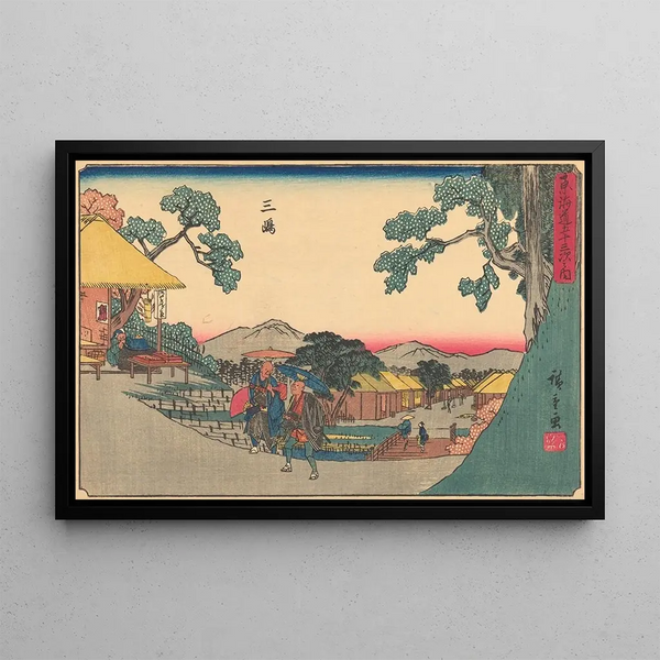 Mishima - Andō Hiroshige — oprawiony obraz na ścianie