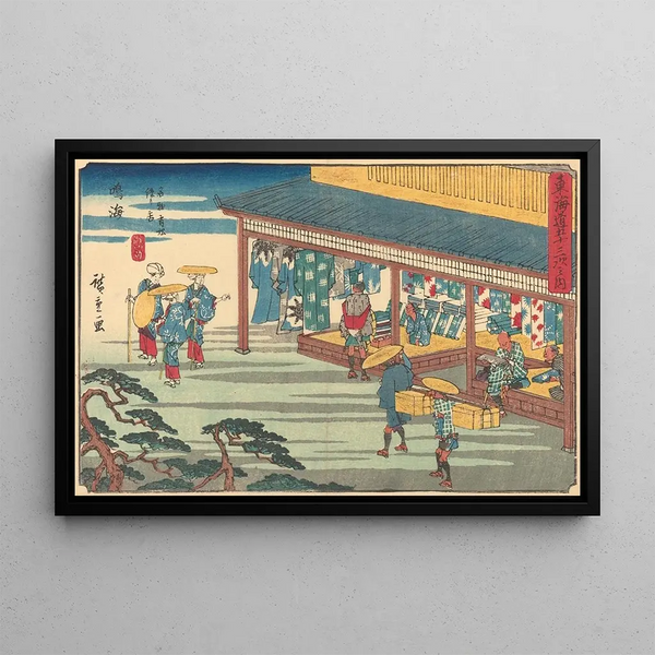 Narumi - Andō Hiroshige — oprawiony obraz na ścianie