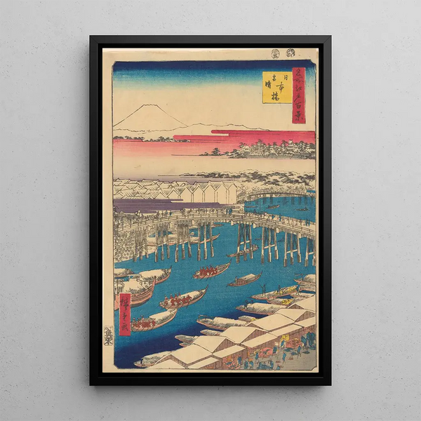 Nihonbashi Temps Clair après la Neige Nihonbashi Yukibare - Andō Hiroshige — oprawiony obraz na ścianie