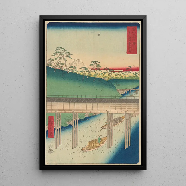 Pont Ochanomizu - Andō Hiroshige — oprawiony obraz na ścianie