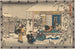 Oishi opuszczający dom pod śniegiem - Andō Hiroshige — widok dzieła