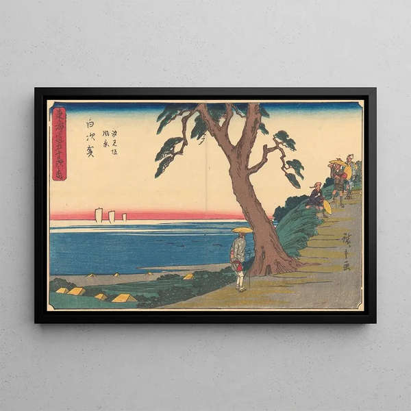 Shirasuka - Andō Hiroshige — oprawiony obraz na ścianie