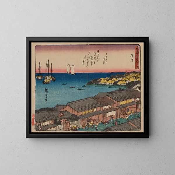 Tokaido gojusantsugi, planche 2 - Andō Hiroshige — oprawiony obraz na ścianie
