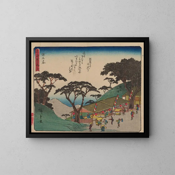Tokaido gojusantsugi, planche 5 - Andō Hiroshige — oprawiony obraz na ścianie