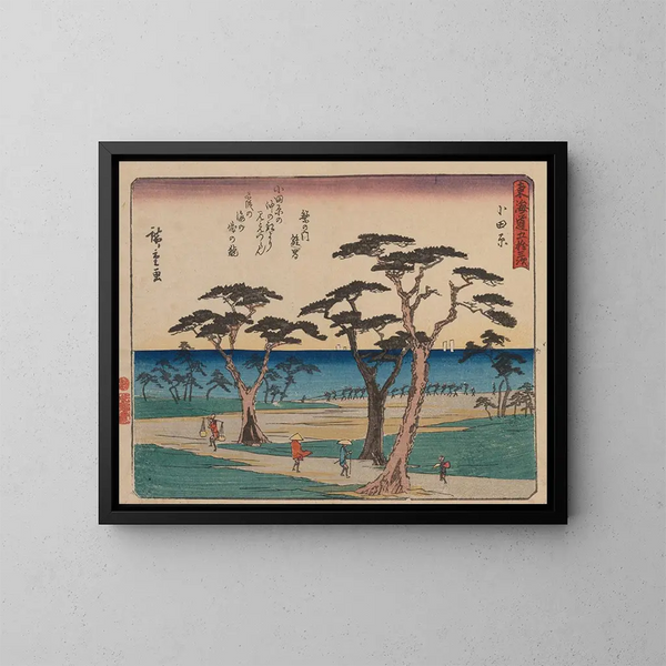 Tokaido gojusantsugi, planche 10 - Andō Hiroshige — oprawiony obraz na ścianie