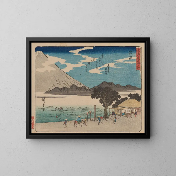 Tokaido gojusantsugi, planche 13 - Andō Hiroshige — oprawiony obraz na ścianie