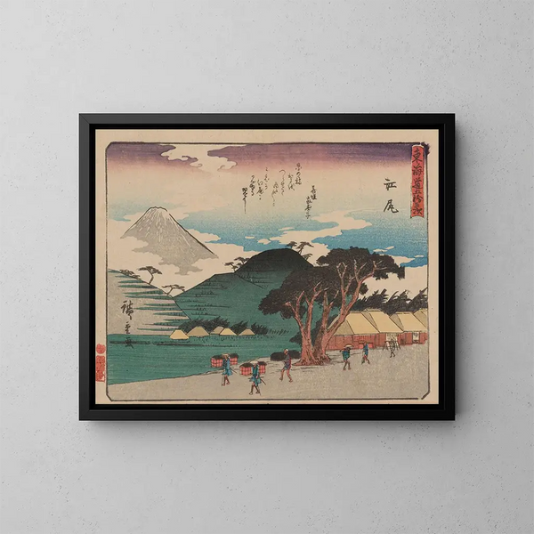 Tokaido gojusantsugi, planche 19 - Andō Hiroshige — oprawiony obraz na ścianie