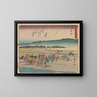 Tokaido gojusantsugi, planche 25 - Andō Hiroshige — oprawiony obraz na ścianie
