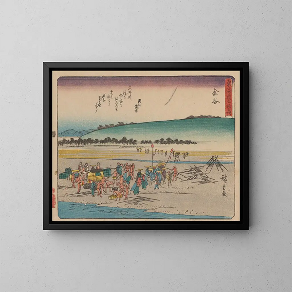 Tokaido gojusantsugi, planche 25 - Andō Hiroshige — oprawiony obraz na ścianie