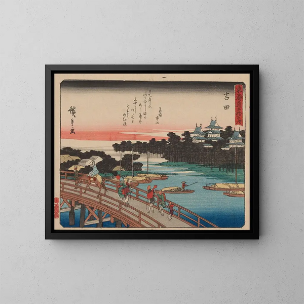 Tokaido gojusantsugi, planche 35 - Andō Hiroshige — oprawiony obraz na ścianie