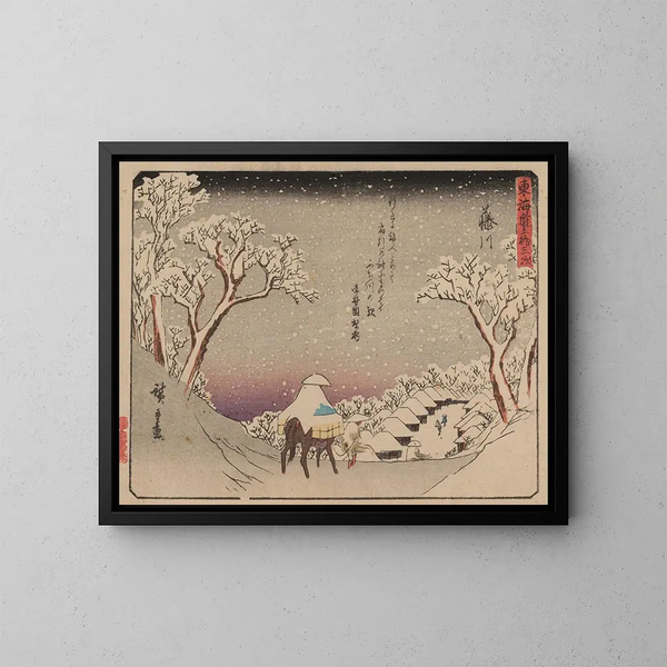 Tokaido gojusantsugi, planche 38 - Andō Hiroshige — oprawiony obraz na ścianie