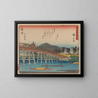 Tokaido gojusantsugi, planche 39 - Andō Hiroshige — oprawiony obraz na ścianie