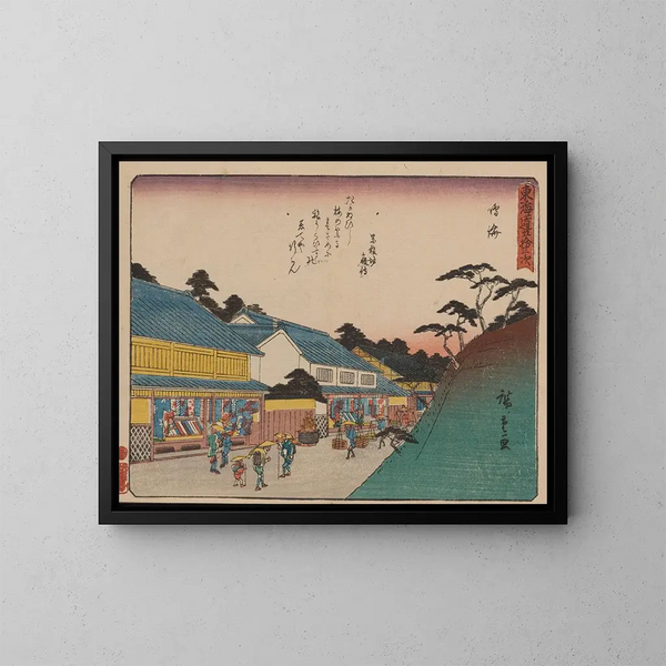Tokaido gojusantsugi, planche 41 - Andō Hiroshige — oprawiony obraz na ścianie