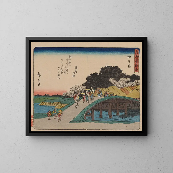 Tokaido gojusantsugi, planche 44 - Andō Hiroshige — oprawiony obraz na ścianie
