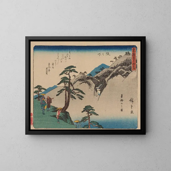 Tokaido gojusantsugi, planche 49 - Andō Hiroshige — oprawiony obraz na ścianie