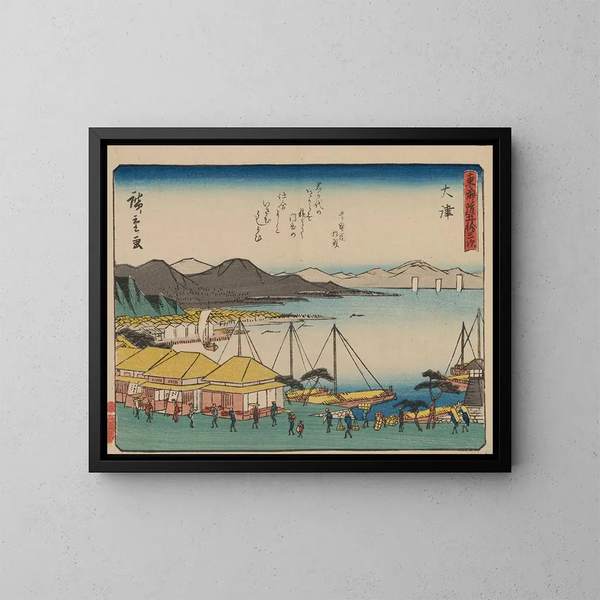 Tokaido gojusantsugi, planche 54 - Andō Hiroshige — oprawiony obraz na ścianie