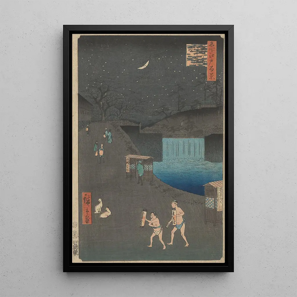 Reprodukcja obrazu Colline Aoi na zewnątrz drzwi Tygrysa Toranomon Aoizaka - Andō Hiroshige
