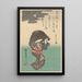 Kobieta z czajnikiem - Andō Hiroshige — oprawiony obraz na ścianie
