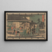 Yoshiwara Cinq Ronin Six Femmes - Andō Hiroshige — oprawiony obraz na ścianie