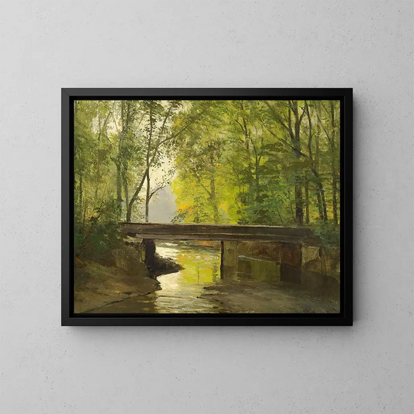 Przez las letni - Anders Andersen-Lundby — oprawiony obraz na ścianie