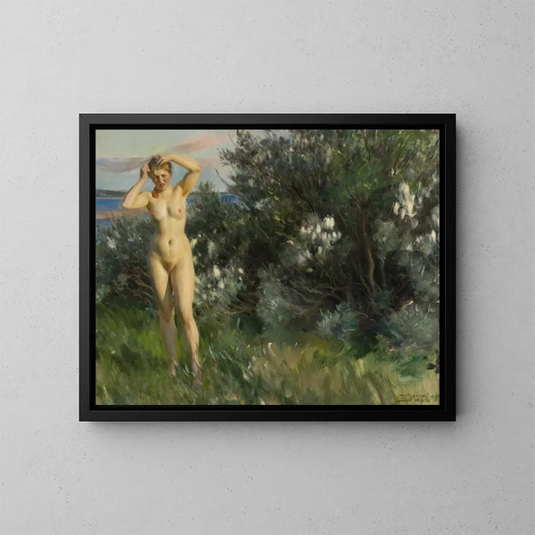 Nad brzegiem jeziora Siljan - Anders Zorn — oprawiony obraz na ścianie