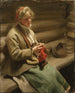 Dziewczyna z Dalarna dziergająca kapustę Margit - Anders Zorn — widok dzieła