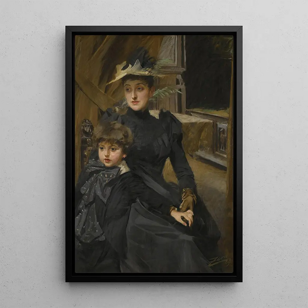 Madame Weguelin i jej syna - Anders Zorn — oprawiony obraz na ścianie