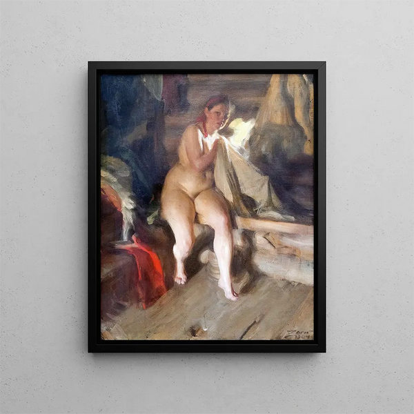 W lofcie - Anders Zorn — oprawiony obraz na ścianie