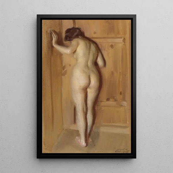 La porte de la chambre - Anders Zorn — oprawiony obraz na ścianie