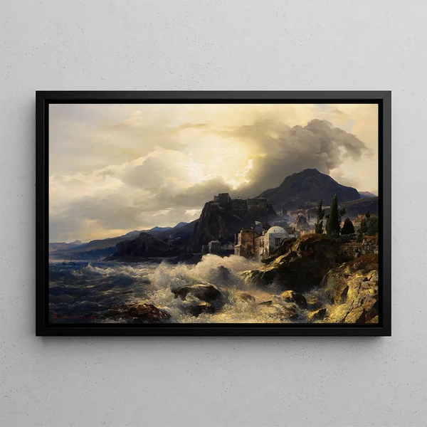 Andreas Achenbach - Abendstimmung an der griechischen Kste.webp