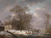 Figures dans un paysage d'hiver - Andreas Schelfhout — widok dzieła