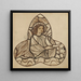 Anioła trzymającego księżyc - Sir Edward Coley Burne-Jones — oprawiony obraz na ścianie