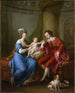 Edward Smith Stanley, dwunasty hrabia Derby, z jego pierwszą żoną, Lady Elizabeth Hamilton, i ich synem Edwardem Smithem Stanleyem - Angelica Kauffman — widok dzieła