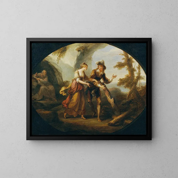 Miranda i Ferdinand - Angelica Kauffman — oprawiony obraz na ścianie