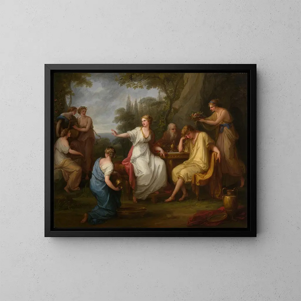 Le chagrin de Télémaque - Angelica Kauffman — oprawiony obraz na ścianie